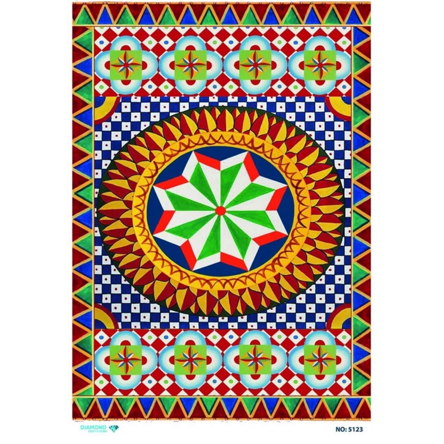 ديكوباج ورق الأرز الماسي 5123