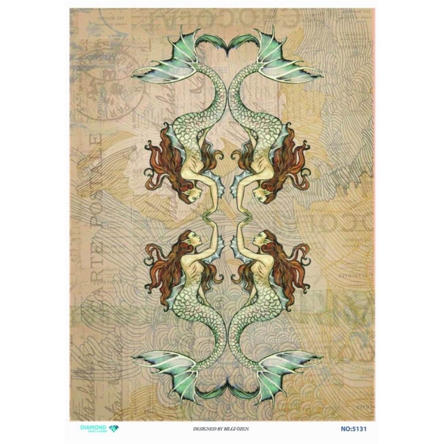 ديكوباج ورق الأرز الماسي 5131