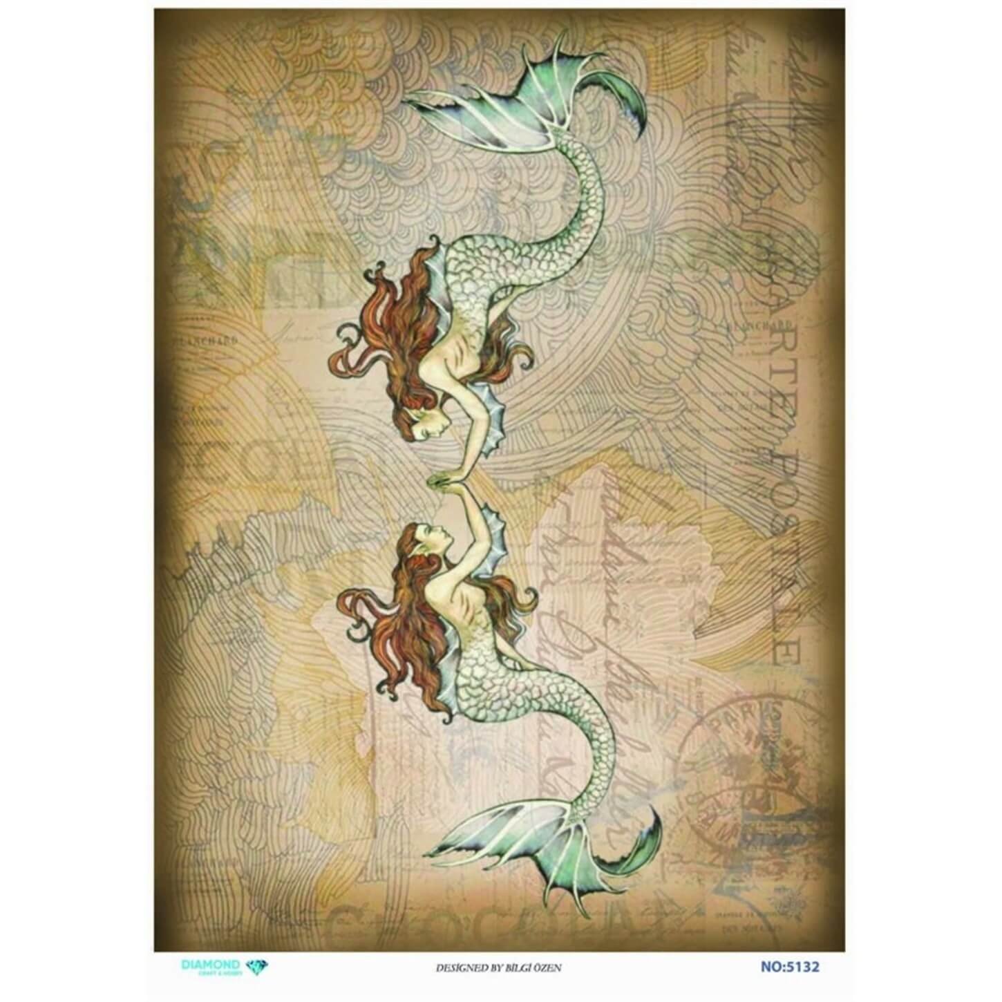 ديكوباج ورق الأرز الماسي 5132