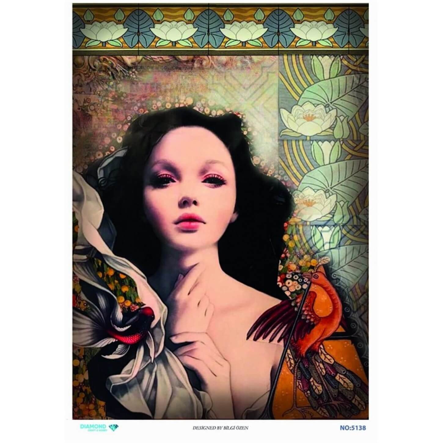 ديكوباج ورق الأرز الماسي 5138