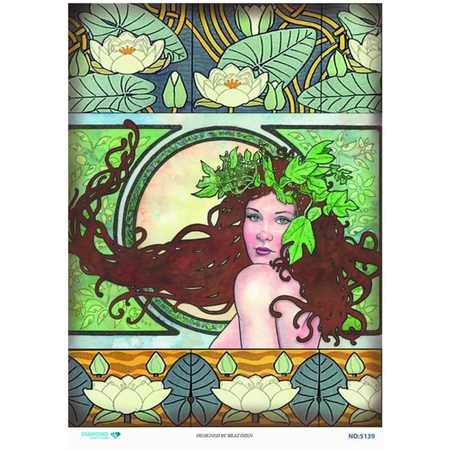 ديكوباج ورق الأرز الماسي 5139