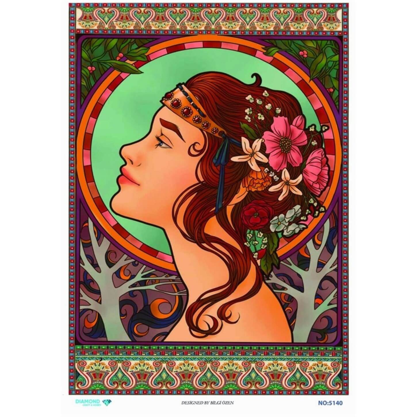 ديكوباج ورق الأرز الماسي 5140