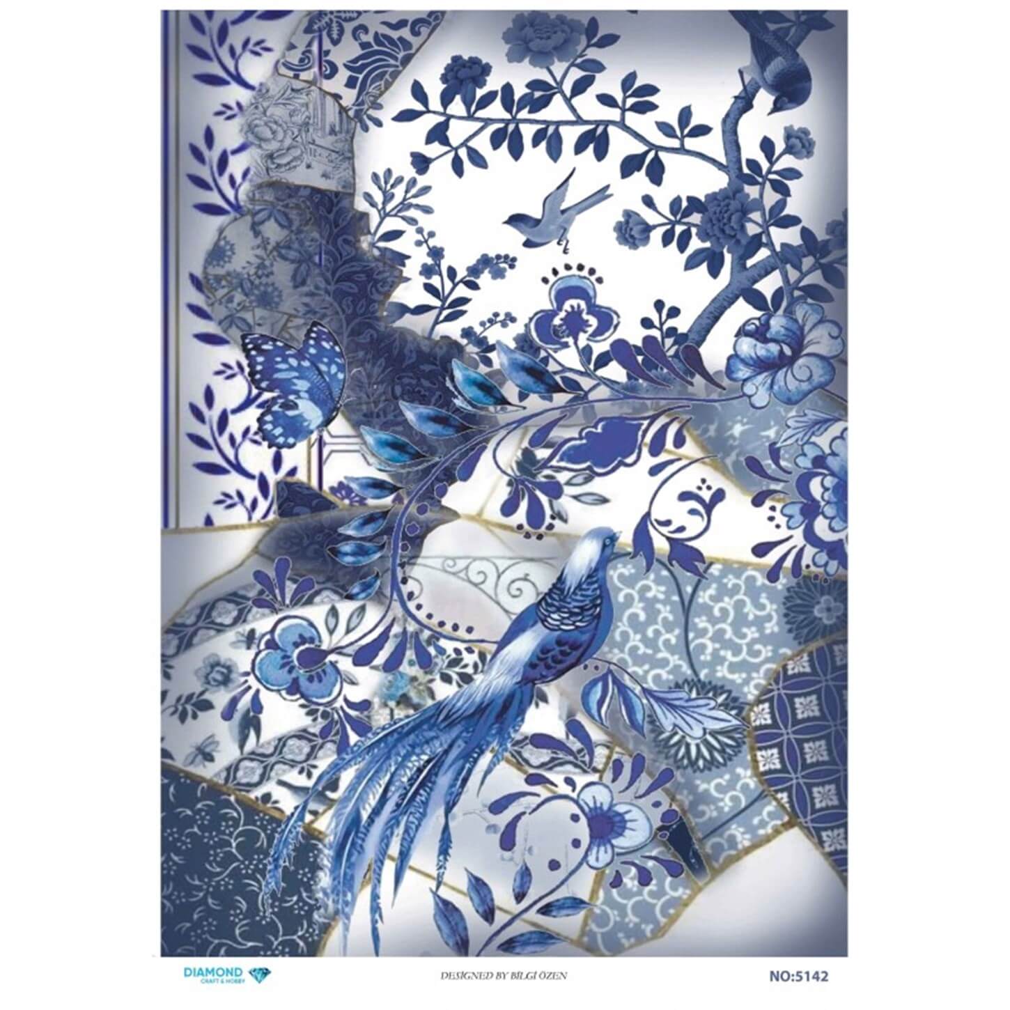 ديكوباج ورق الأرز الماسي 5142