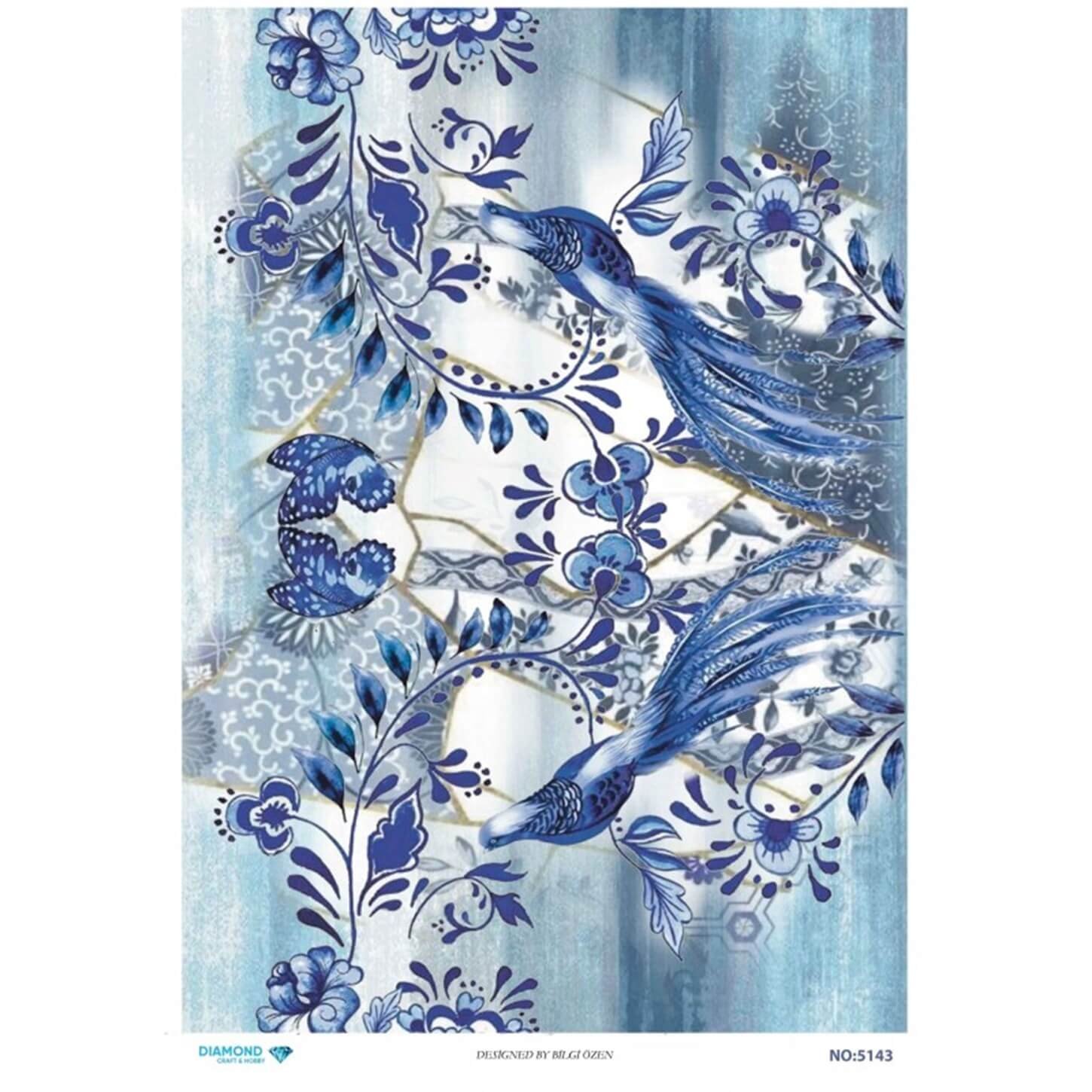 ديكوباج ورق الأرز الماسي 5143