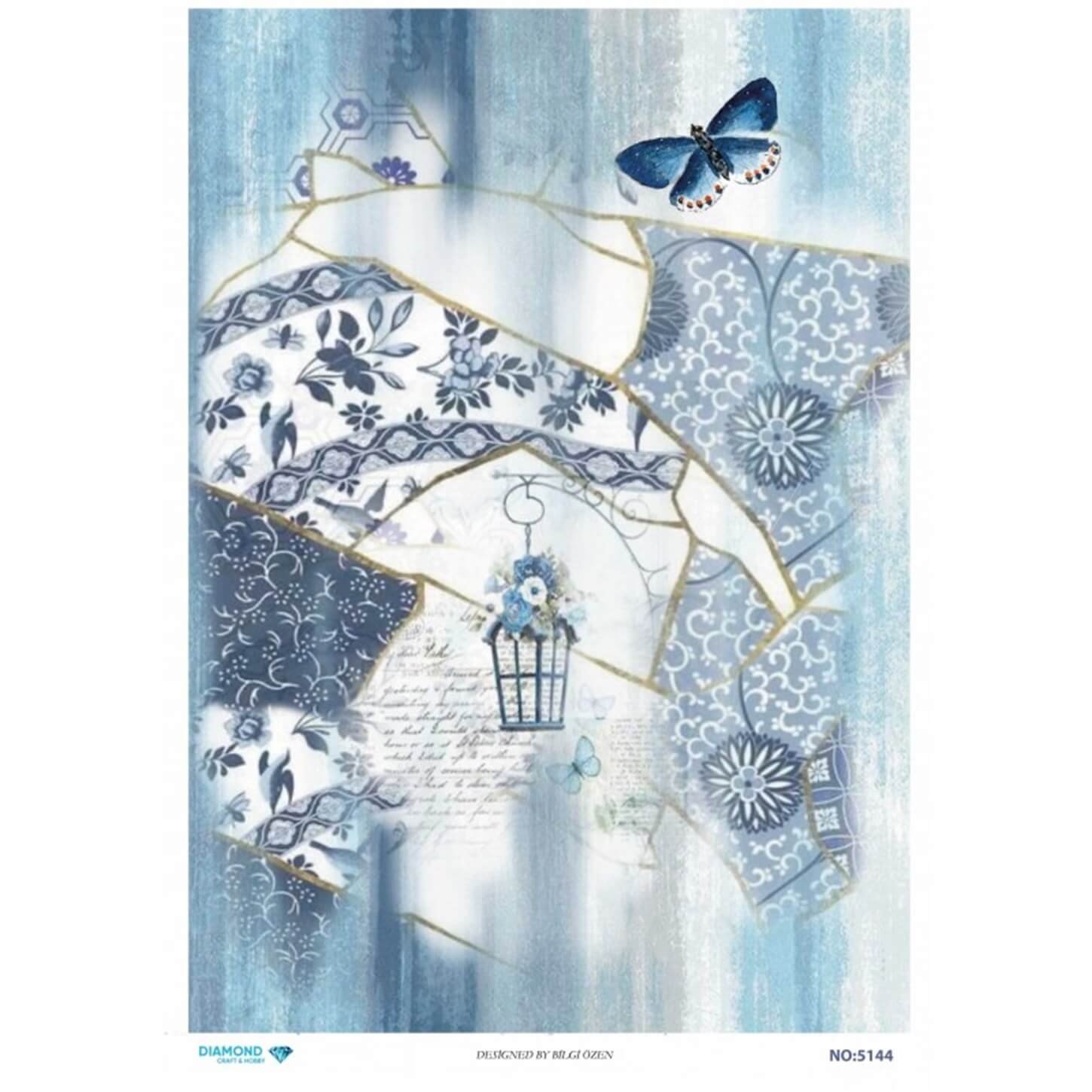 ديكوباج ورق الأرز الماسي 5144