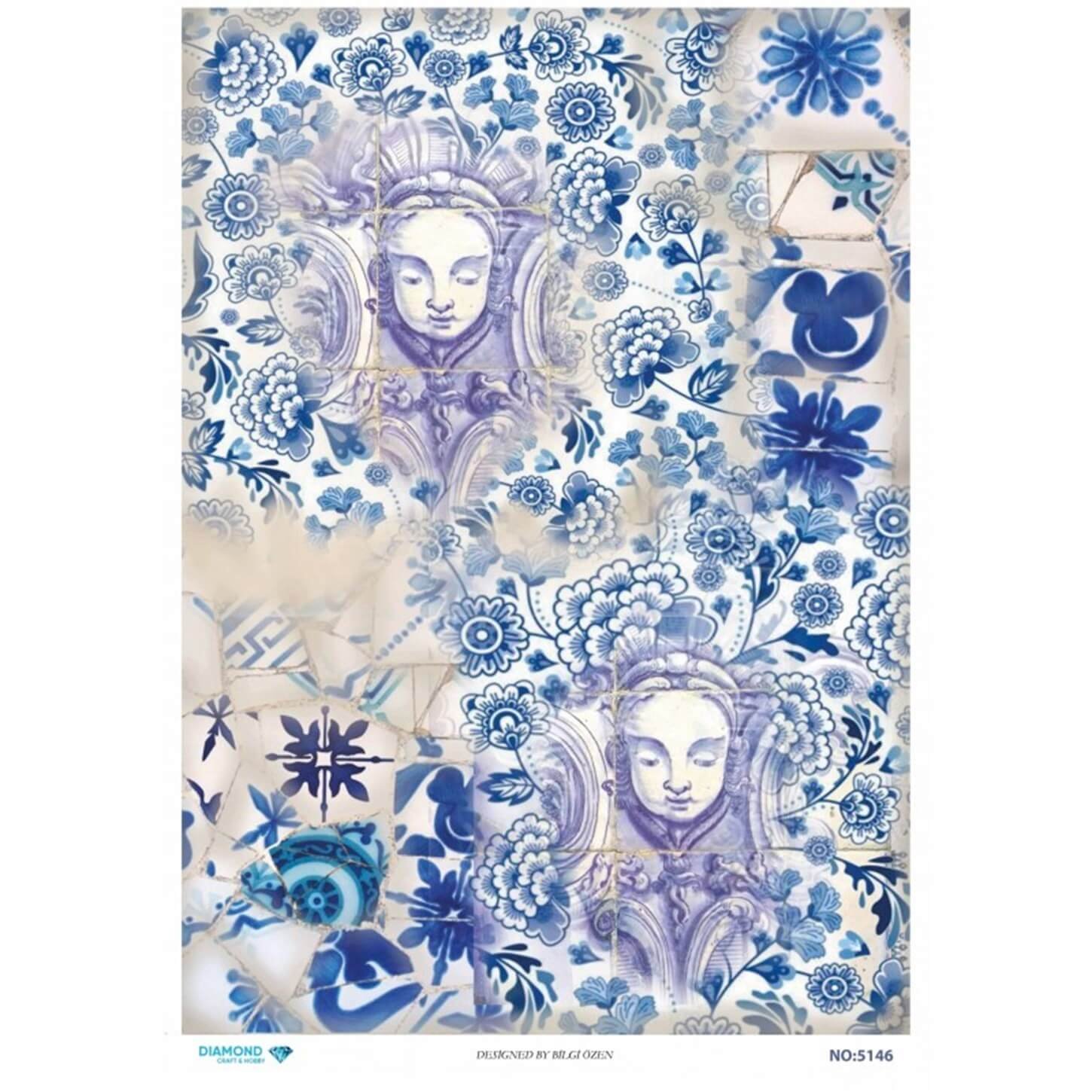 ديكوباج ورق الأرز الماسي 5146