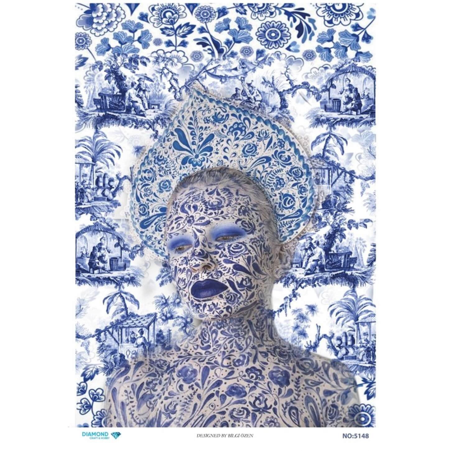 ديكوباج ورق الأرز الماسي 5148