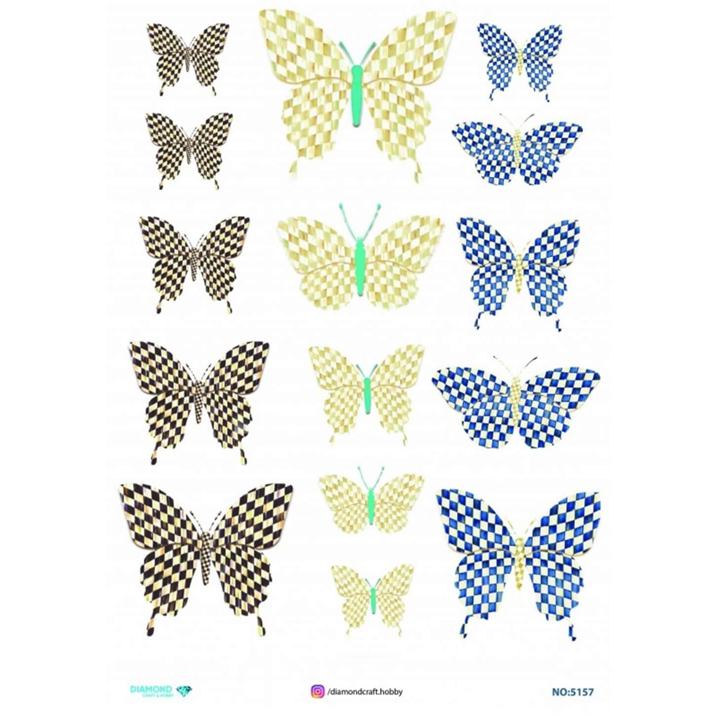 ديكوباج ورق الأرز الماسي 5157