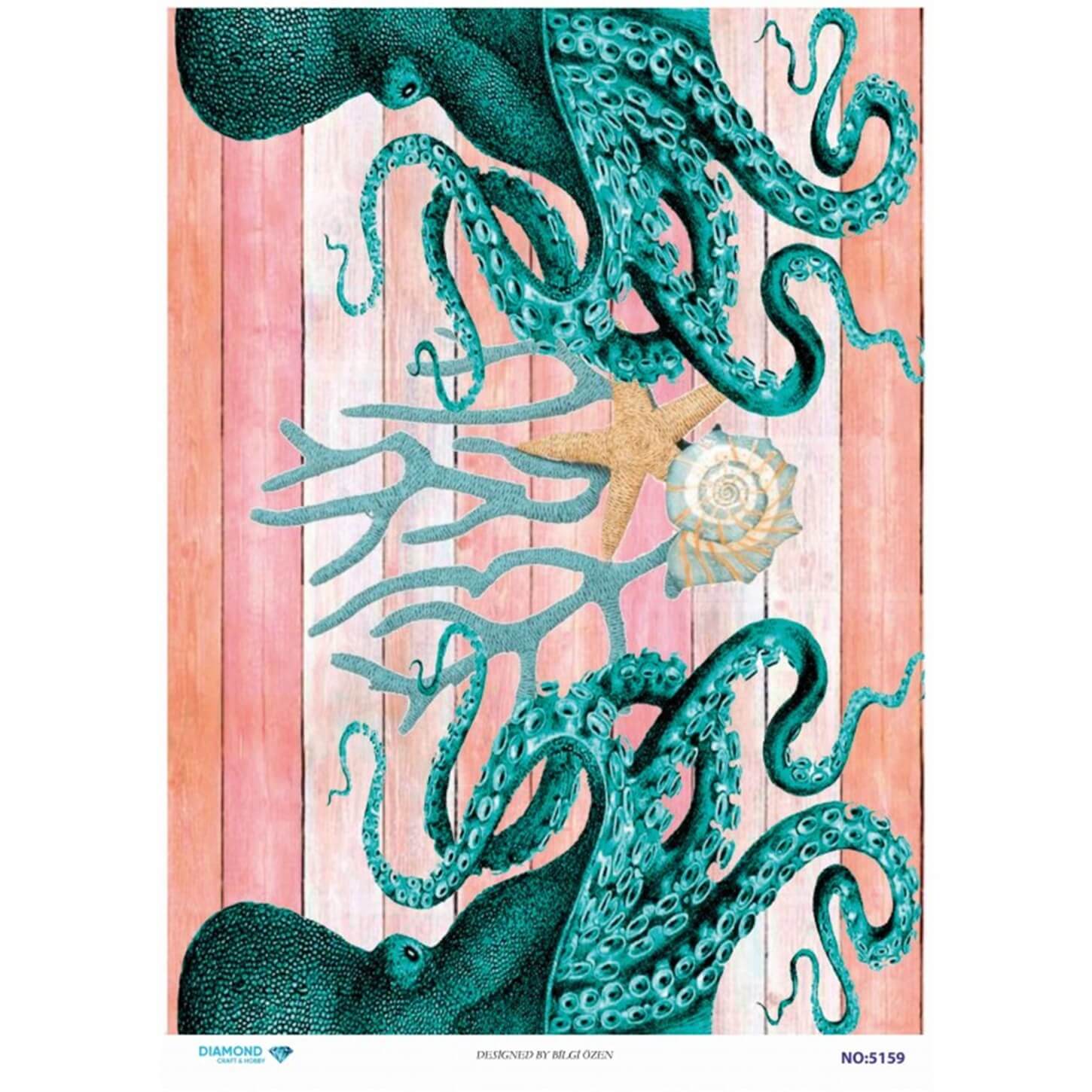 ديكوباج ورق الأرز الماسي 5159