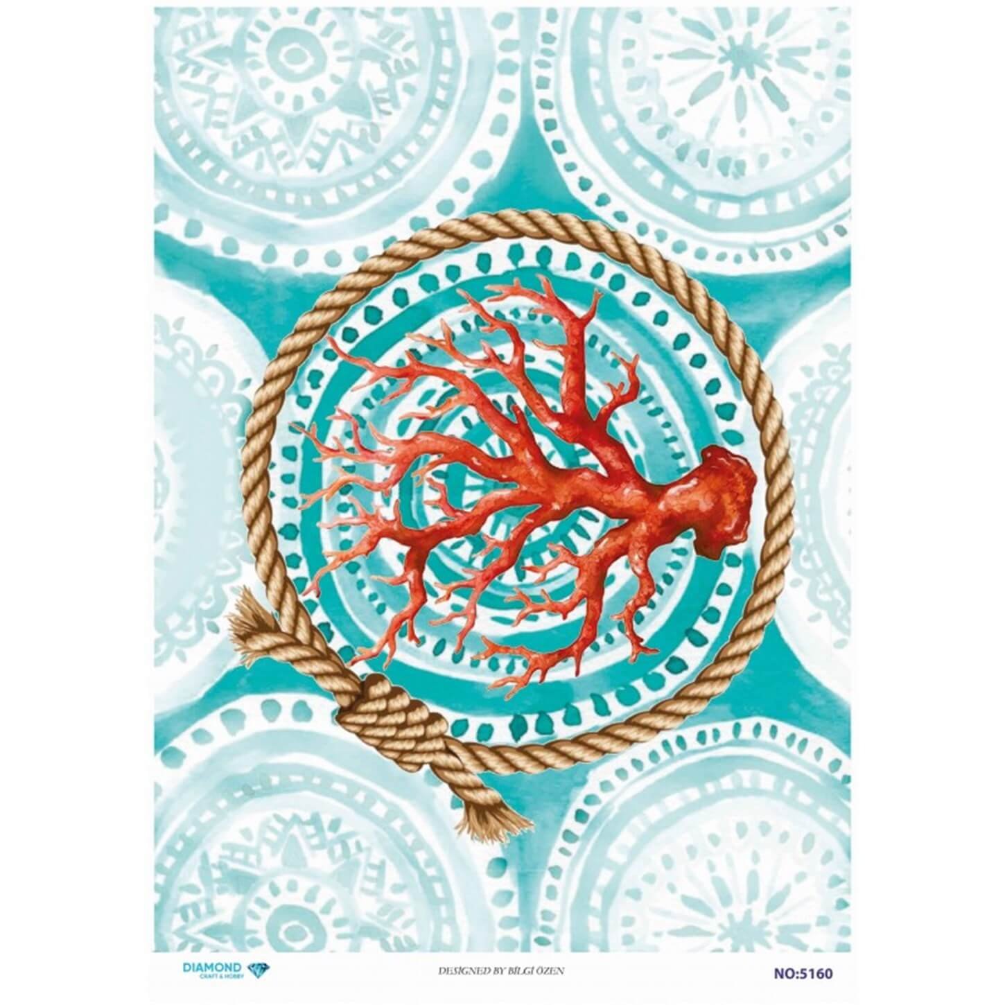 ديكوباج ورق الأرز الماسي 5160