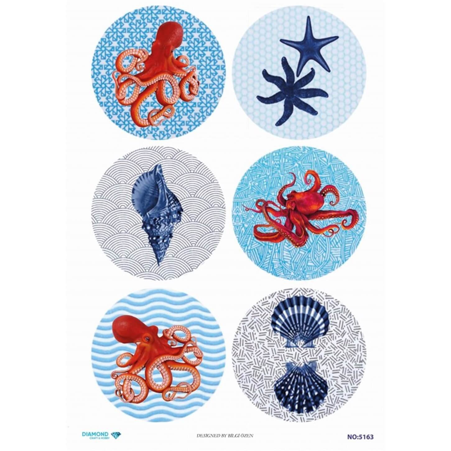 ديكوباج ورق الأرز الماسي 5163