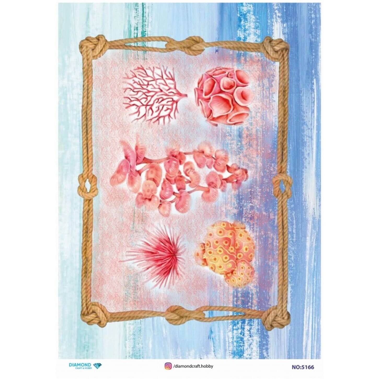 ديكوباج ورق الأرز الماسي 5166