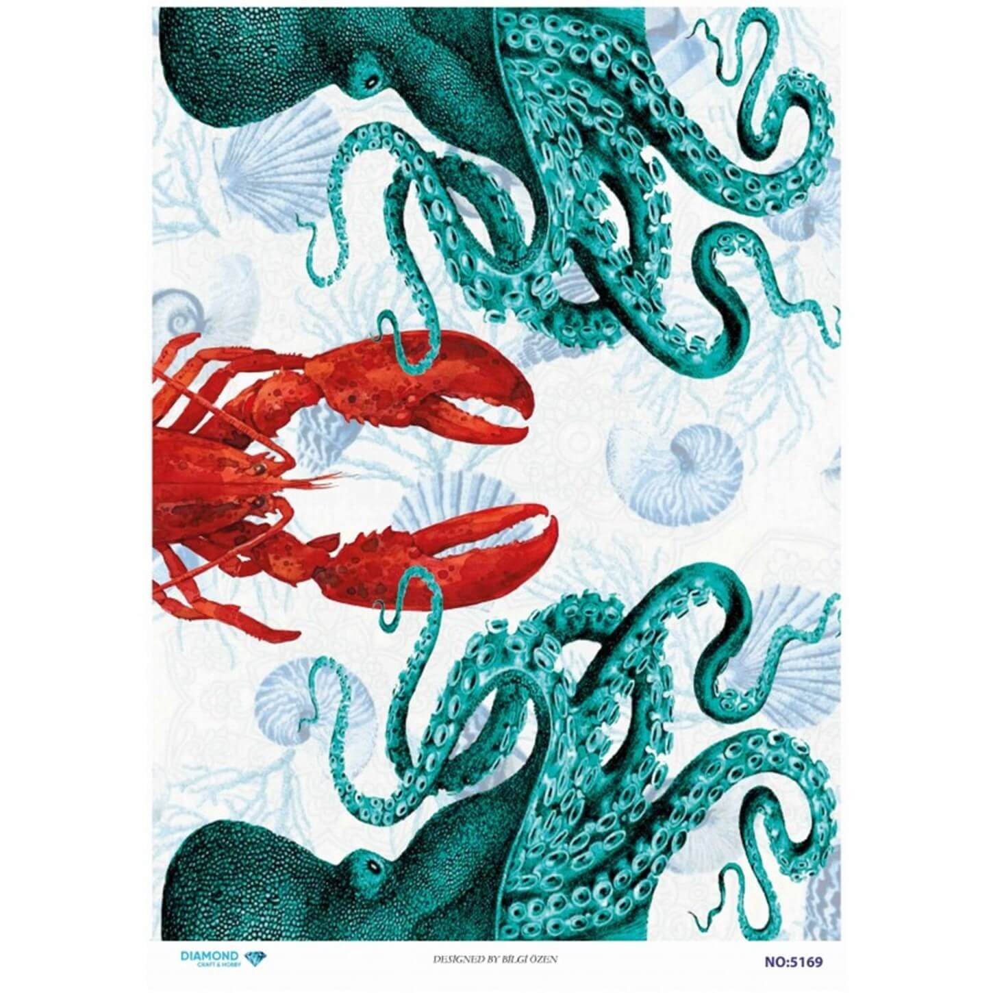 ديكوباج ورق الأرز الماسي 5169