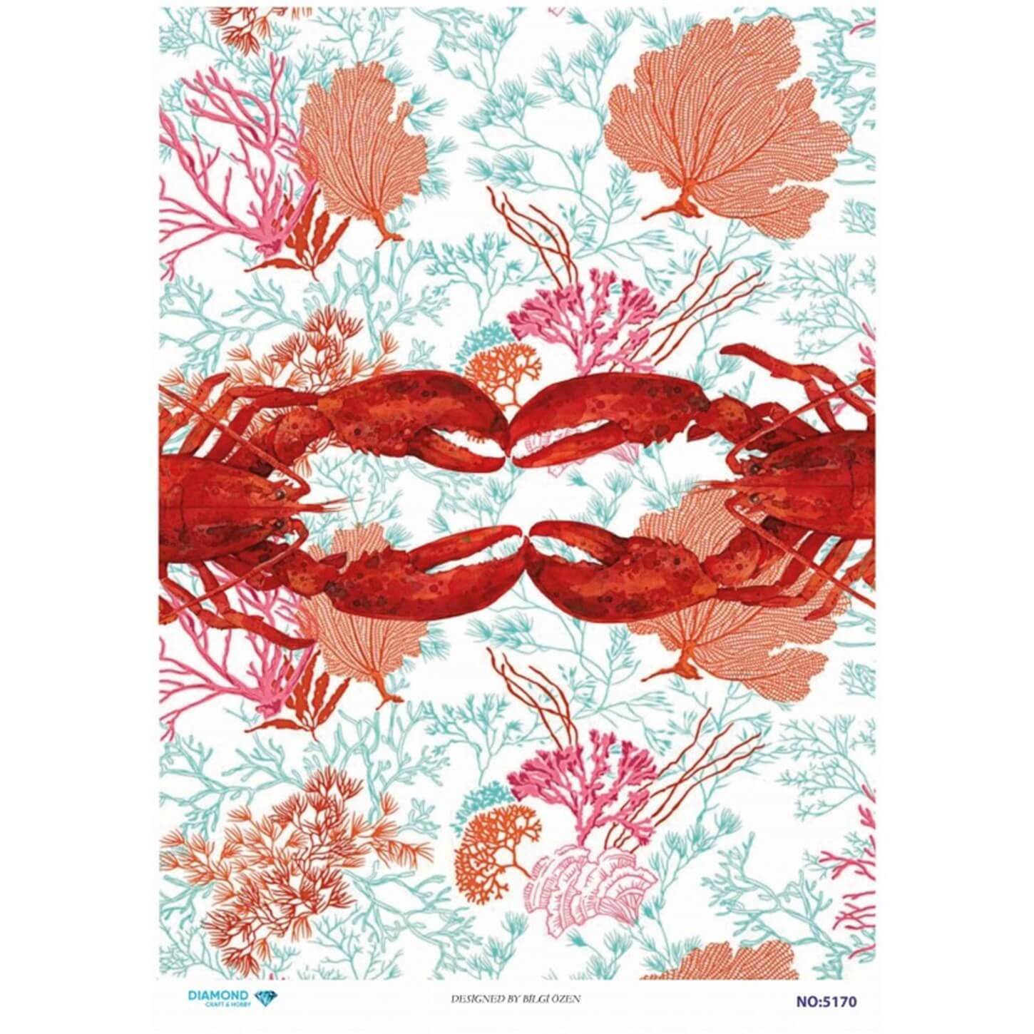 ديكوباج ورق الأرز الماسي 5170