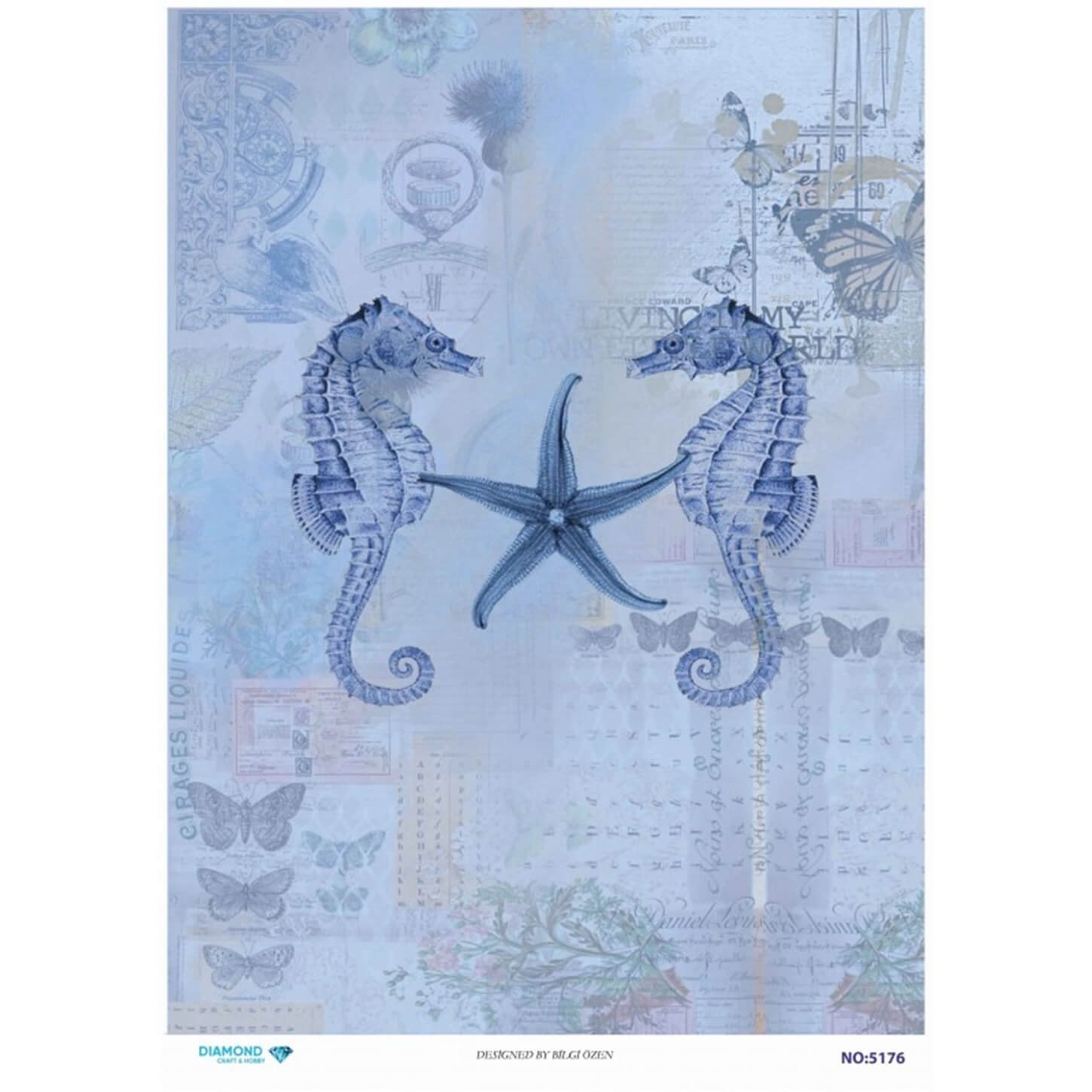 ديكوباج ورق الأرز الماسي 5176