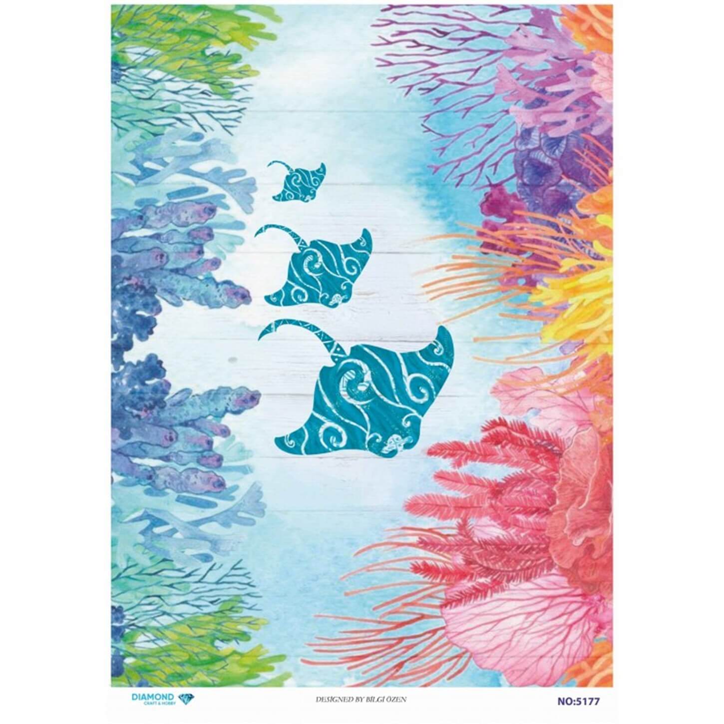 ديكوباج ورق الأرز الماسي 5177