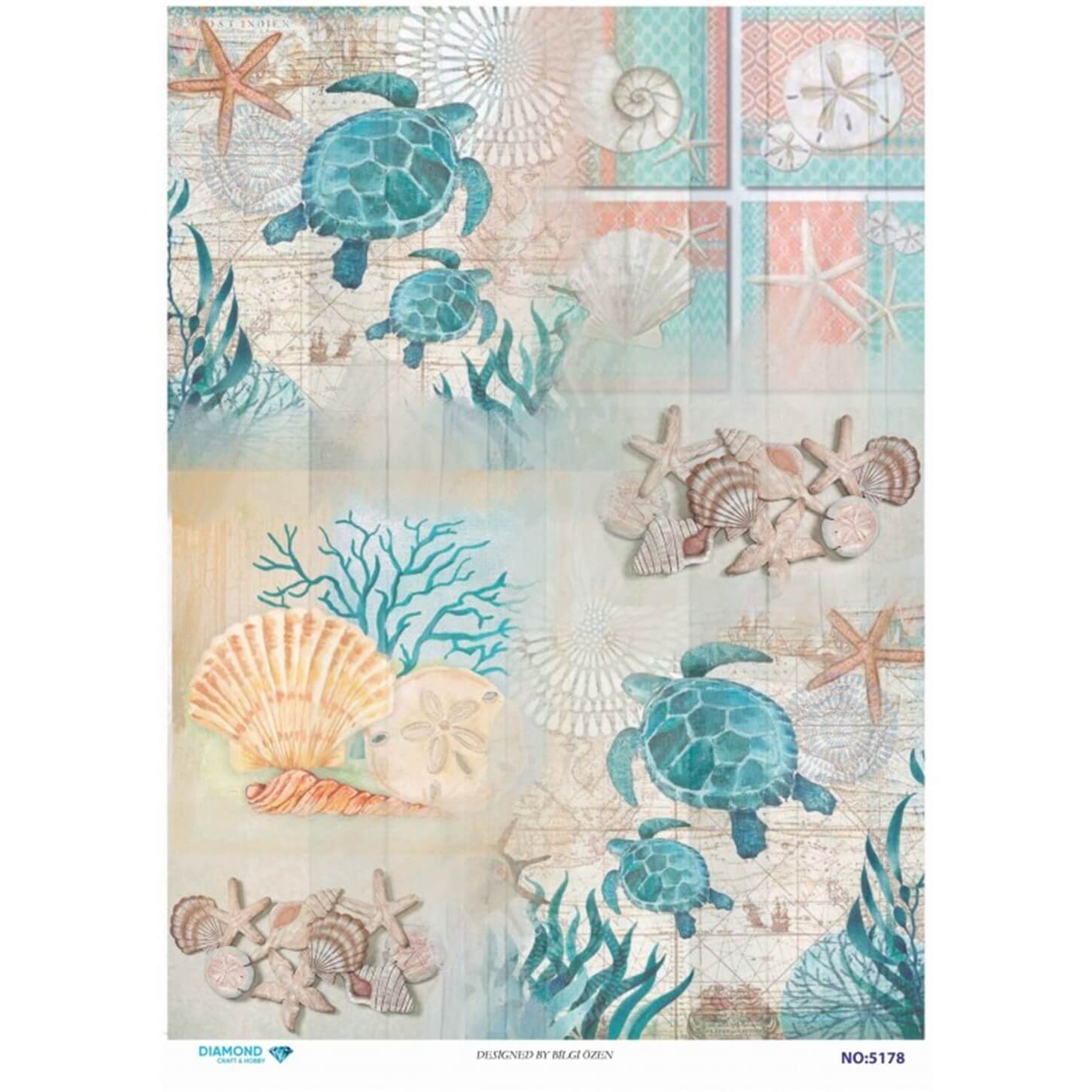 ديكوباج ورق الأرز الماسي 5178