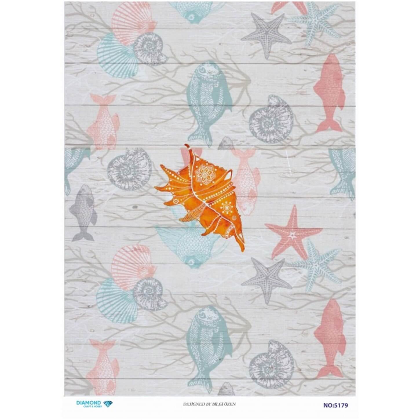 ديكوباج ورق الأرز الماسي 5179