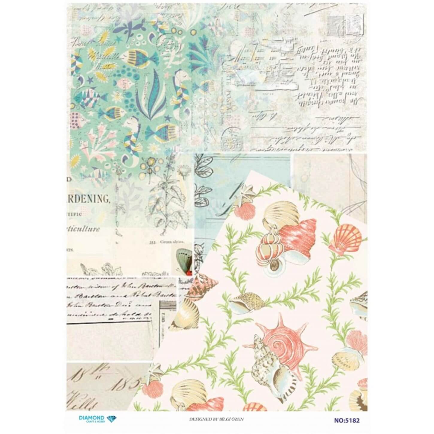 ديكوباج ورق الأرز الماسي 5182