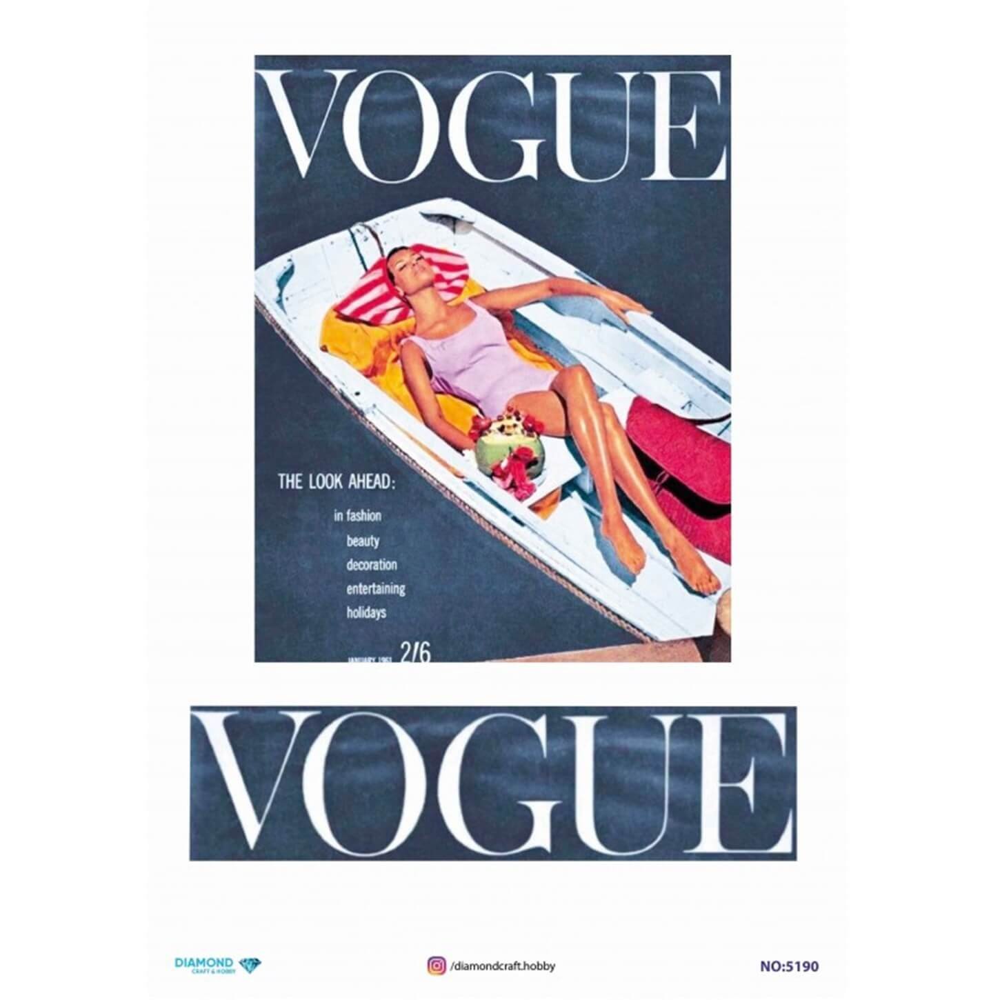 ديكوباج ورق الأرز الماسي 5190