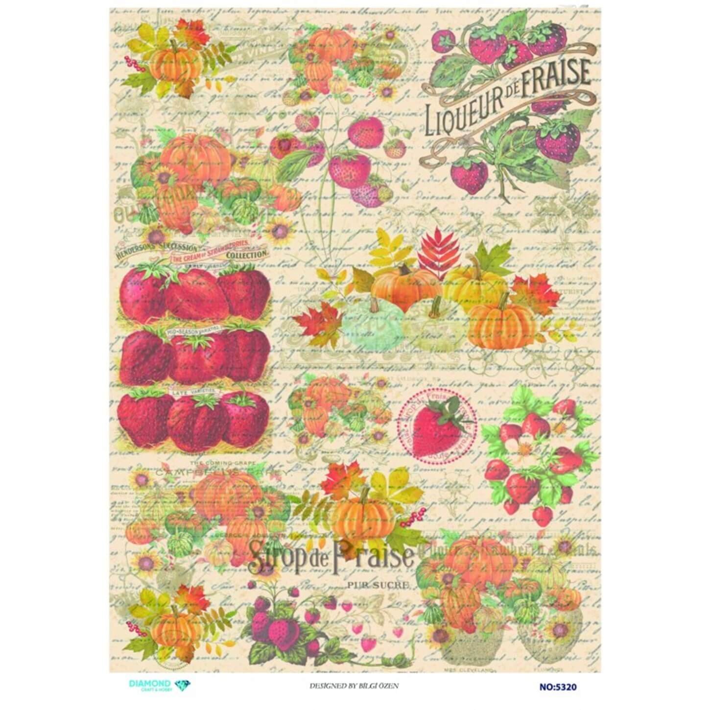 ديكوباج ورق الأرز الماسي 5320