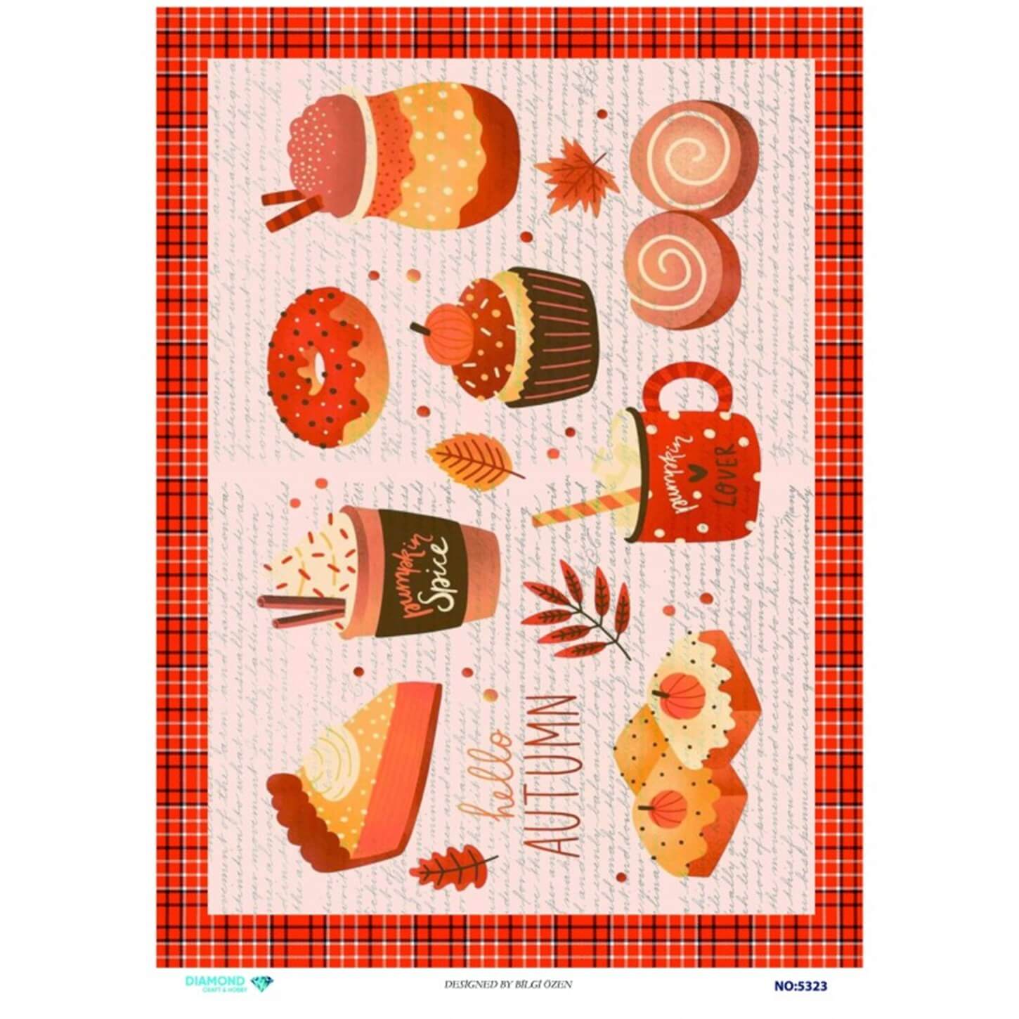 ديكوباج ورق الأرز الماسي 5323