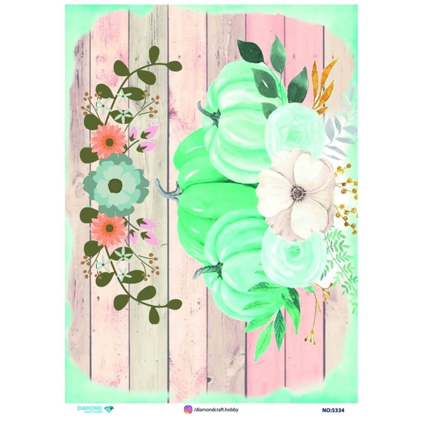 ديكوباج ورق الأرز الماسي 5334