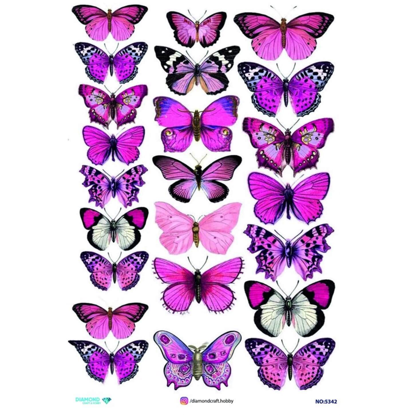 ديكوباج ورق الأرز الماسي 5342