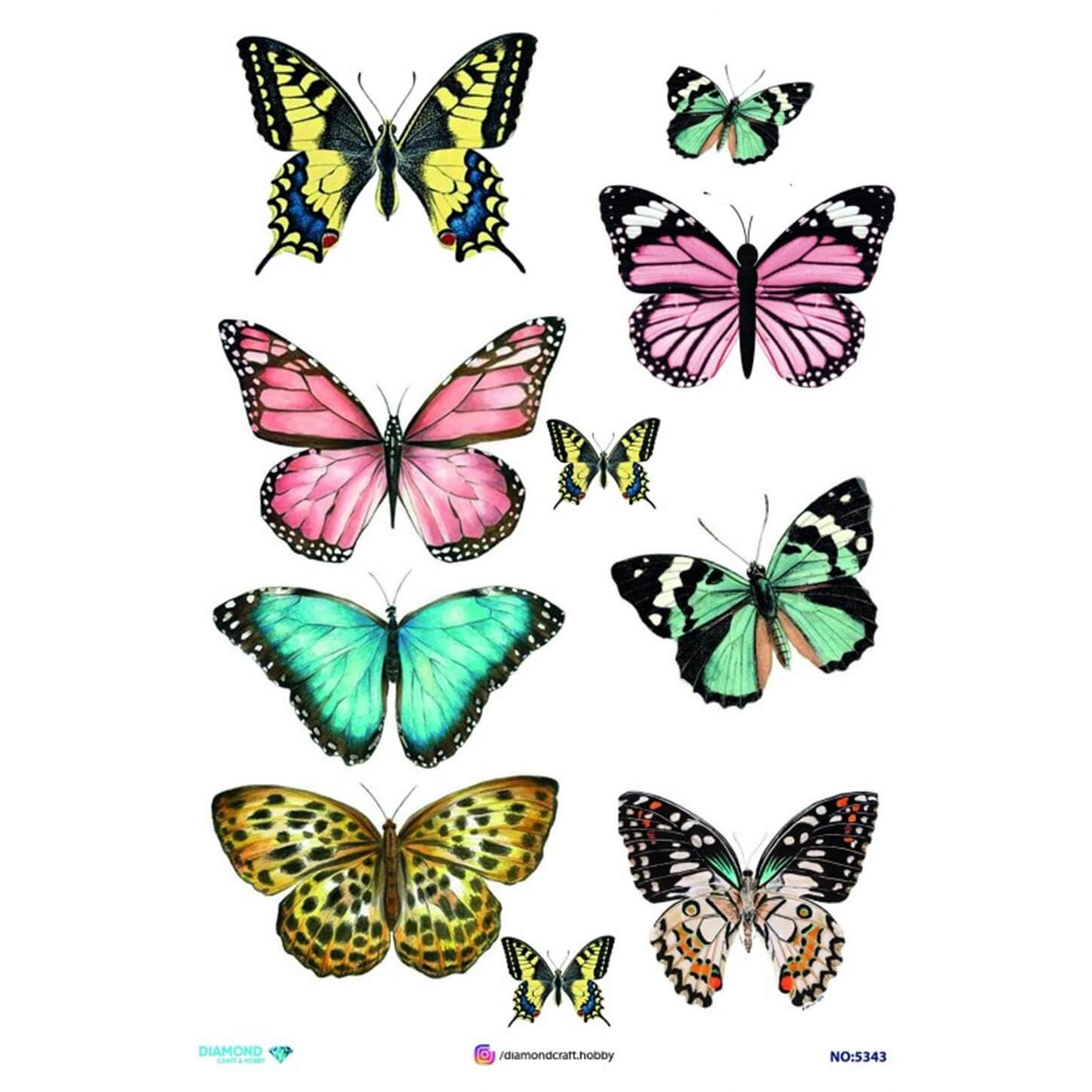 ديكوباج ورق الأرز الماسي 5343