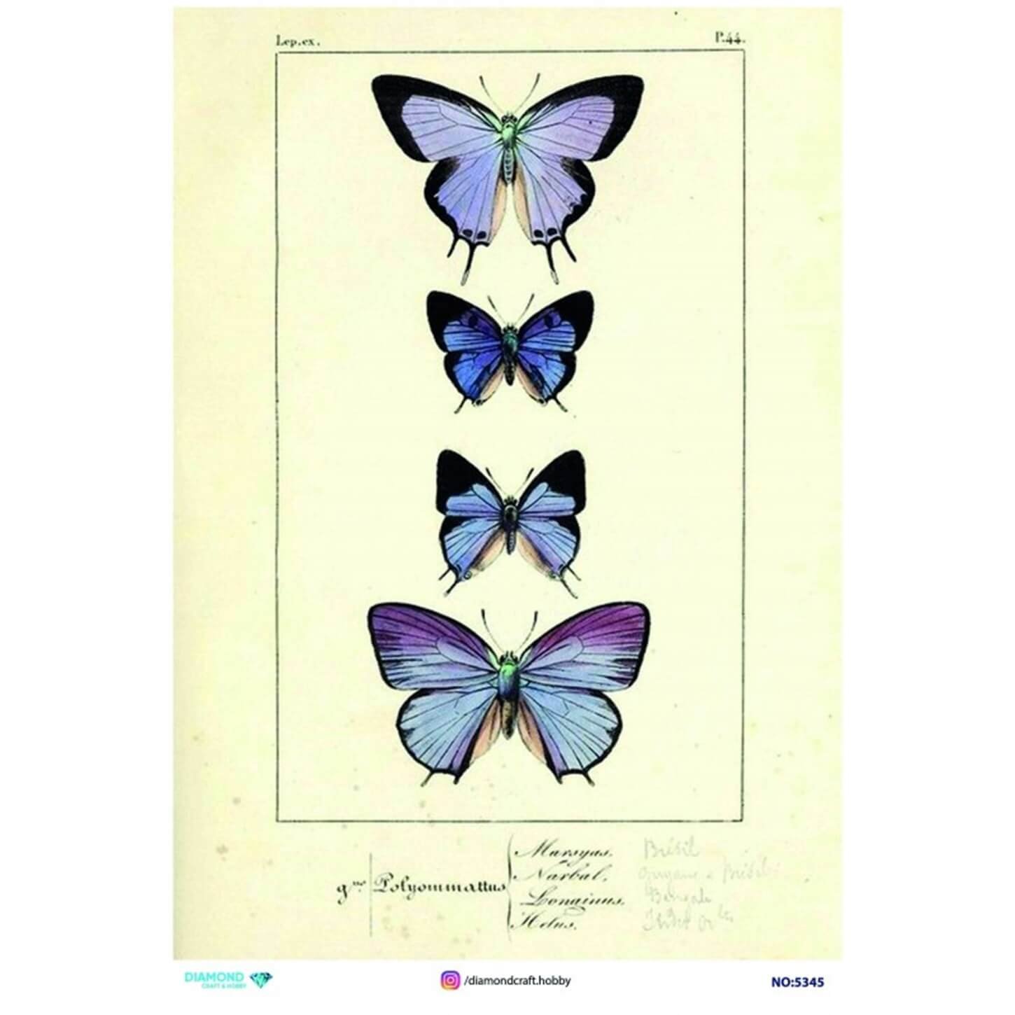 Алмазная рисовая бумага для декупажа 5345