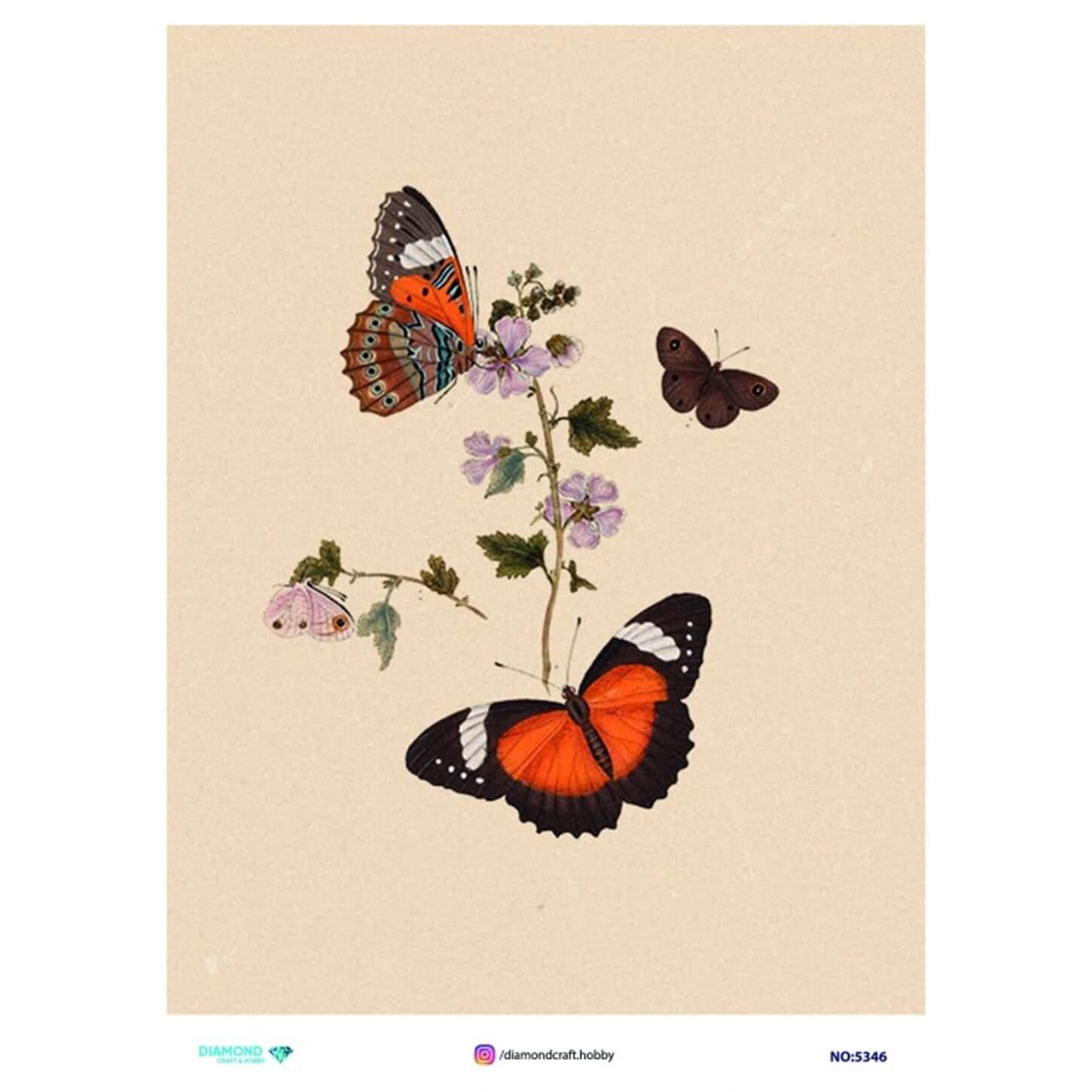 ديكوباج ورق الأرز الماسي 5346