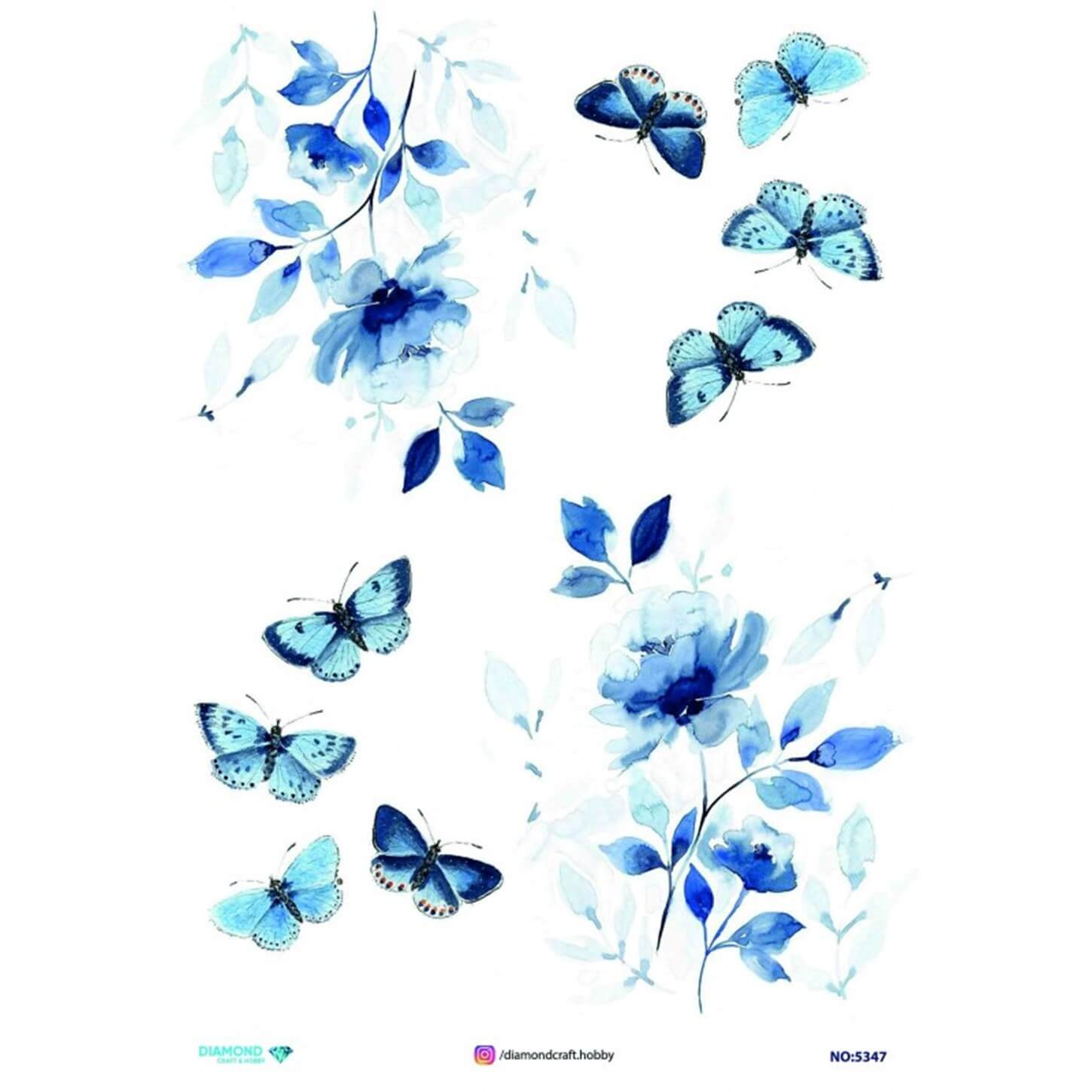 Алмазная рисовая бумага для декупажа 5347