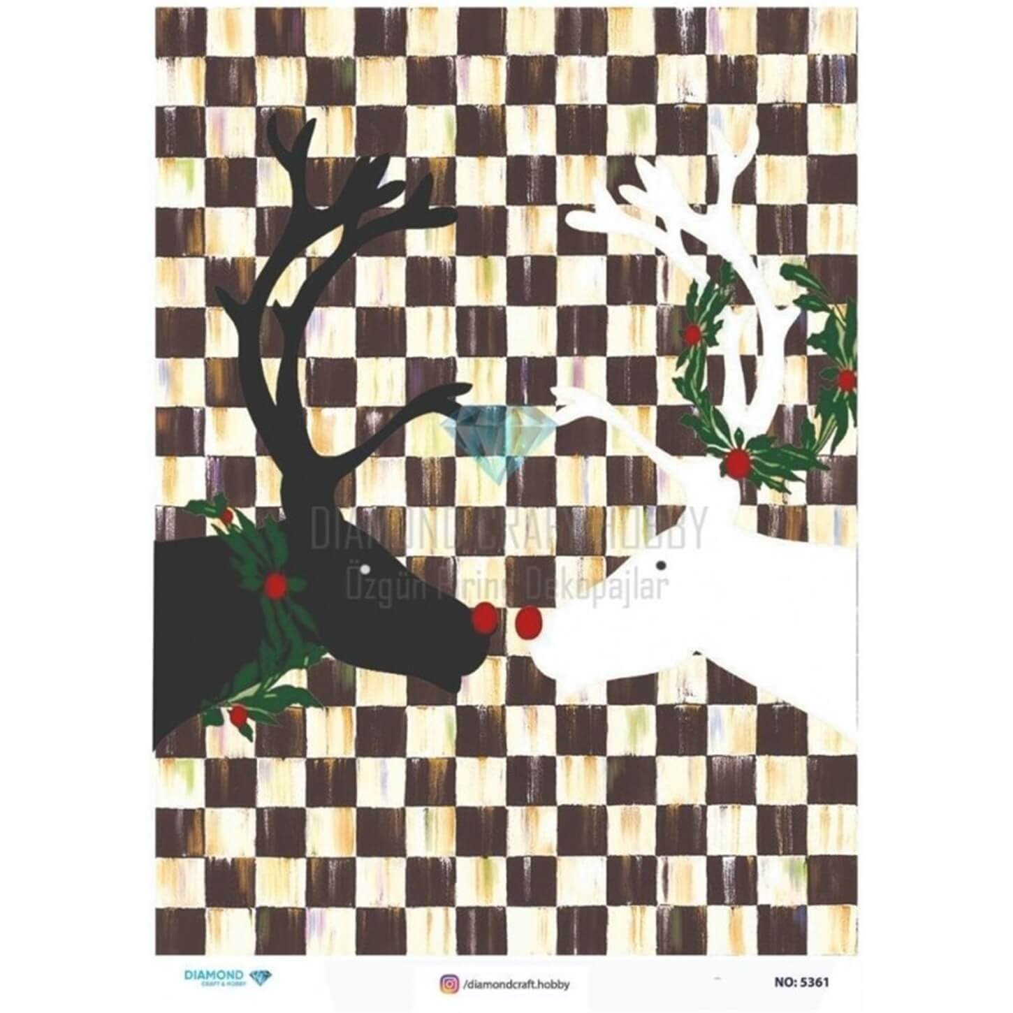 ديكوباج ورق الأرز الماسي 5361