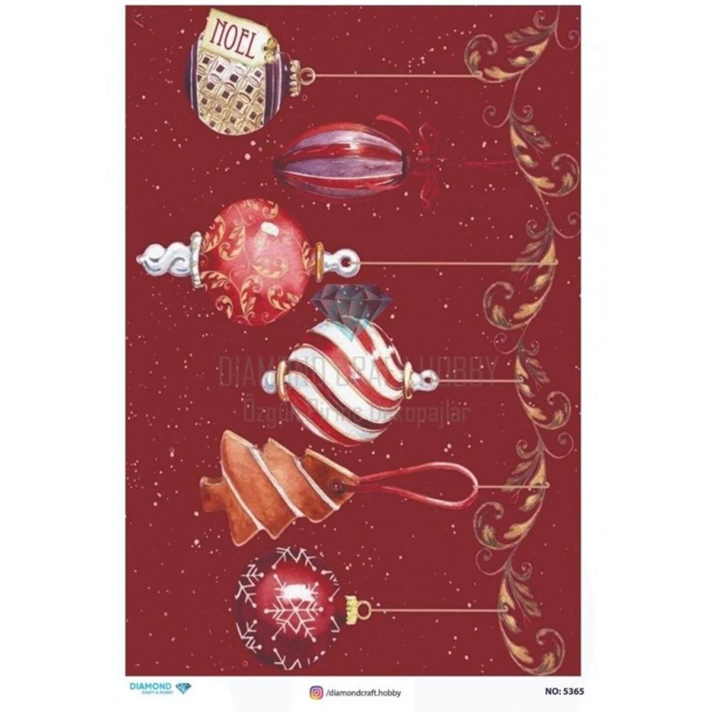 ديكوباج ورق الأرز الماسي 5365