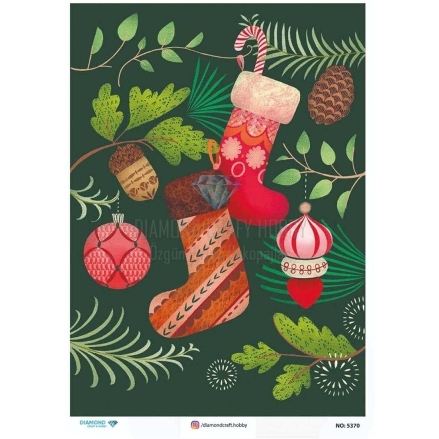 ديكوباج ورق الأرز الماسي 5370