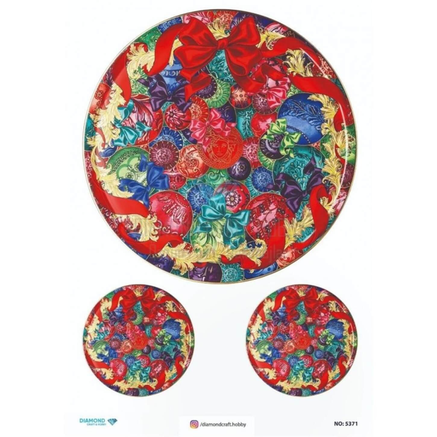 ديكوباج ورق الأرز الماسي 5371