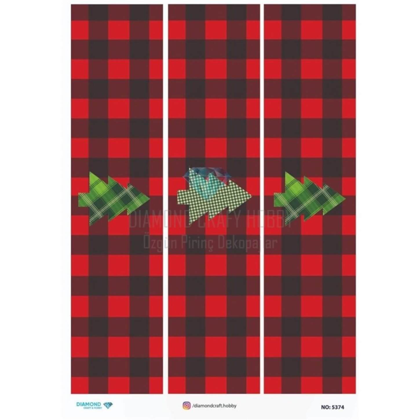 ديكوباج ورق الأرز الماسي 5374