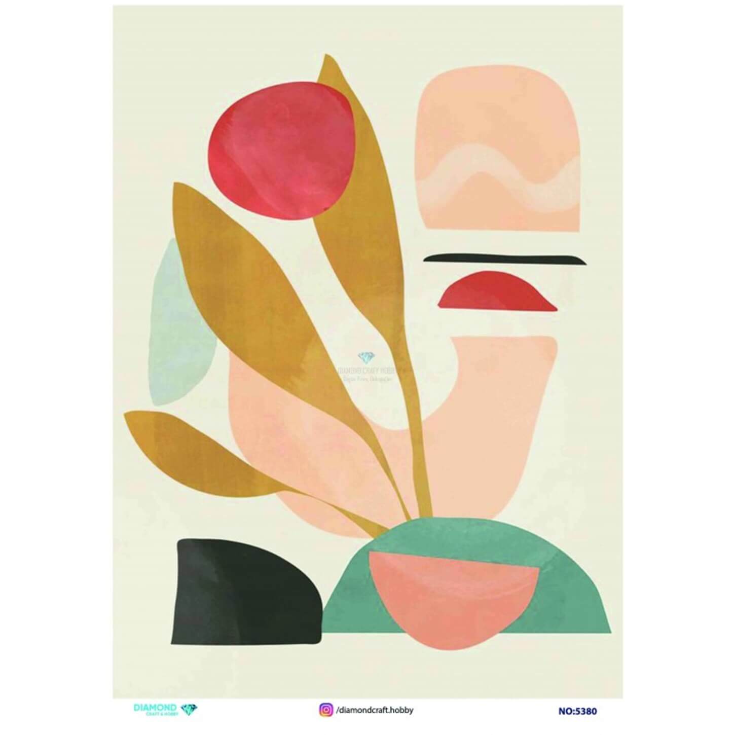 ديكوباج ورق الأرز الماسي 5380