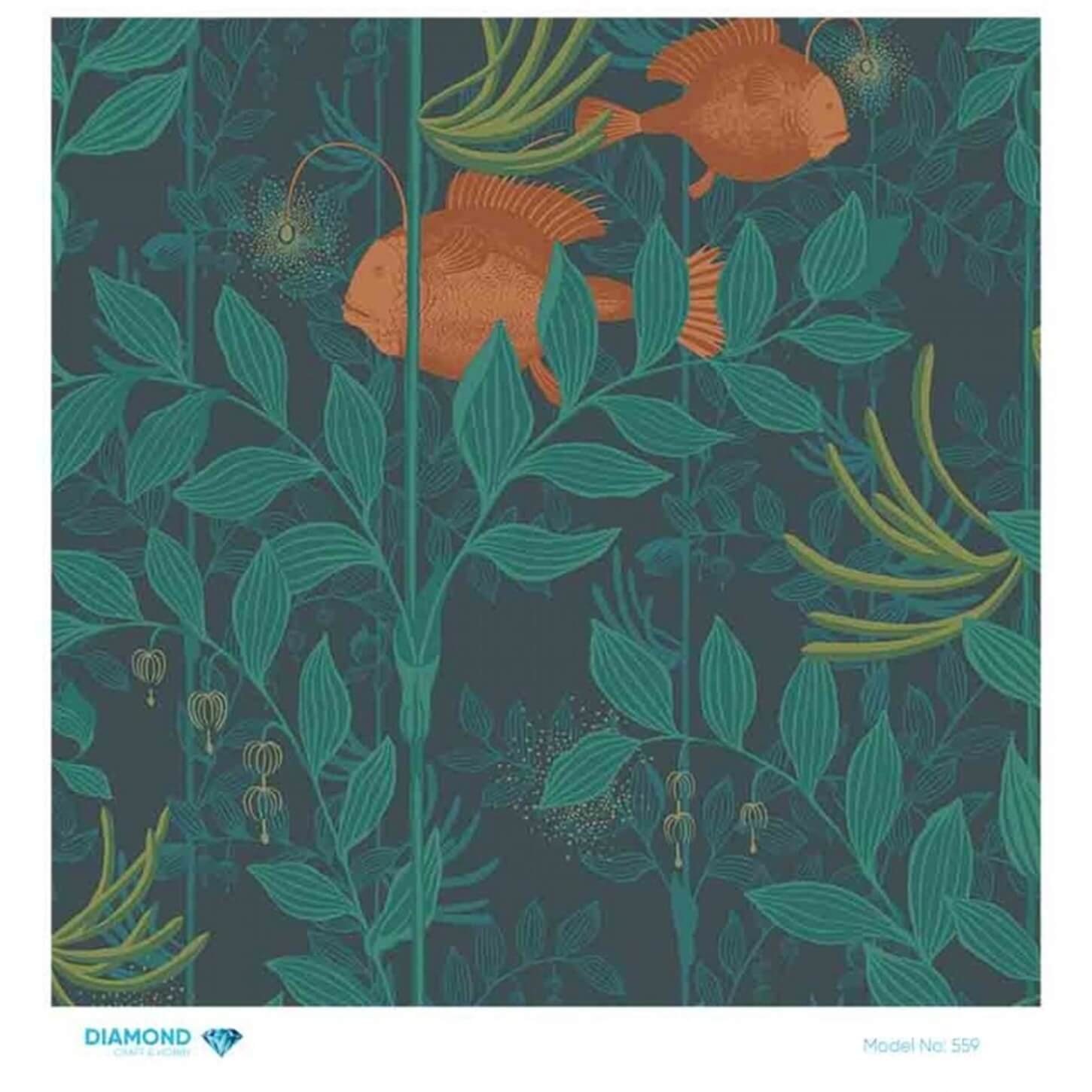 Декупаж рисовой бумагой с бриллиантами 559