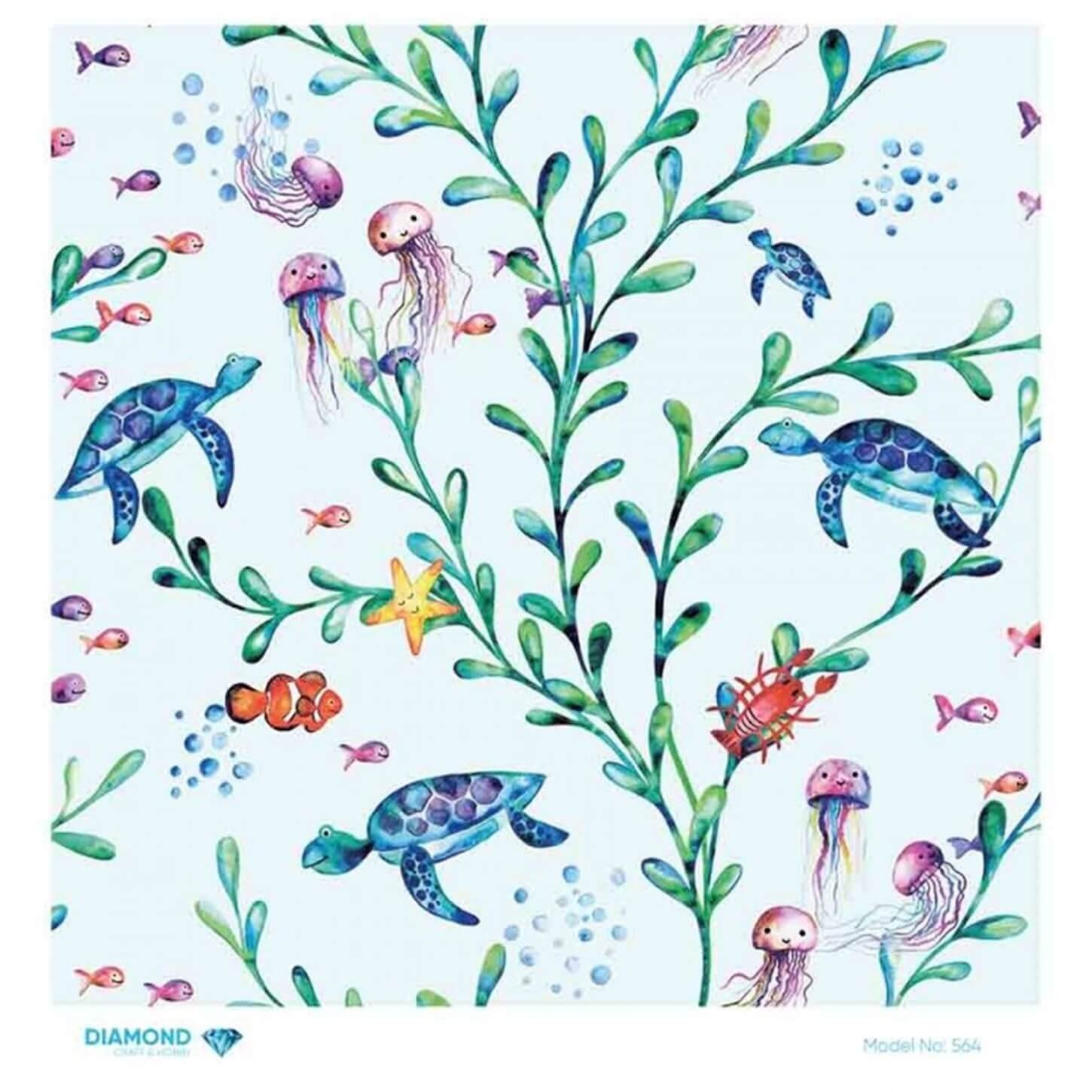 Декупаж рисовой бумагой с бриллиантами 564