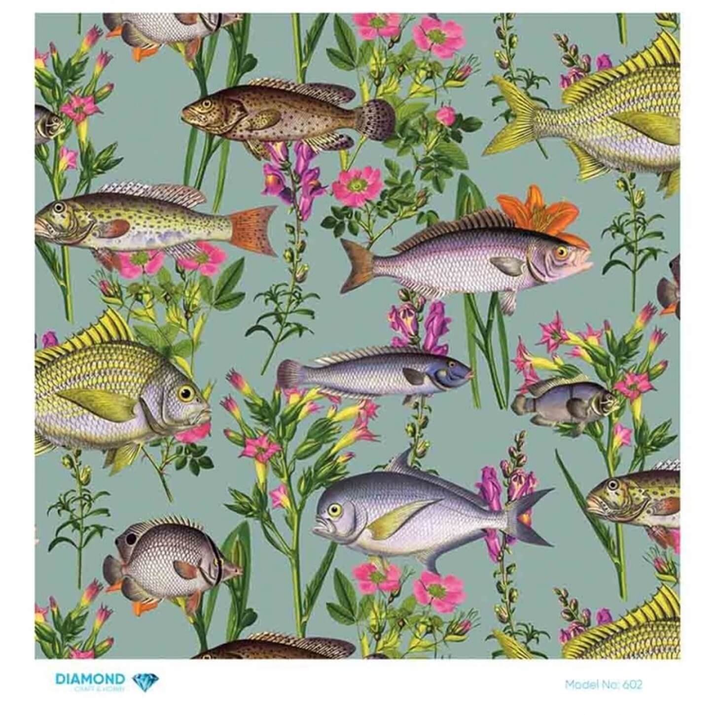 Алмазная рисовая бумага для декупажа 602