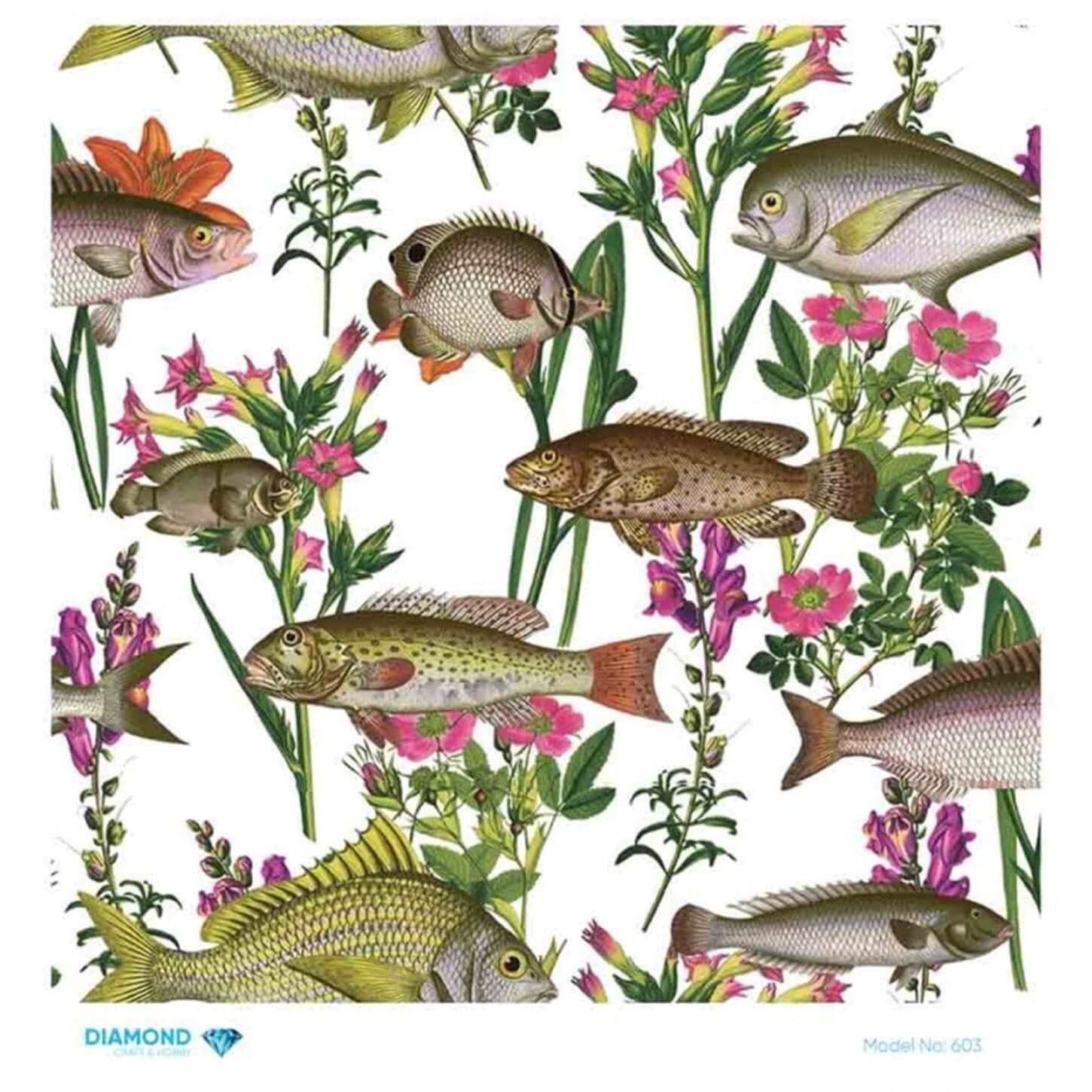 Алмазная рисовая бумага для декупажа 603