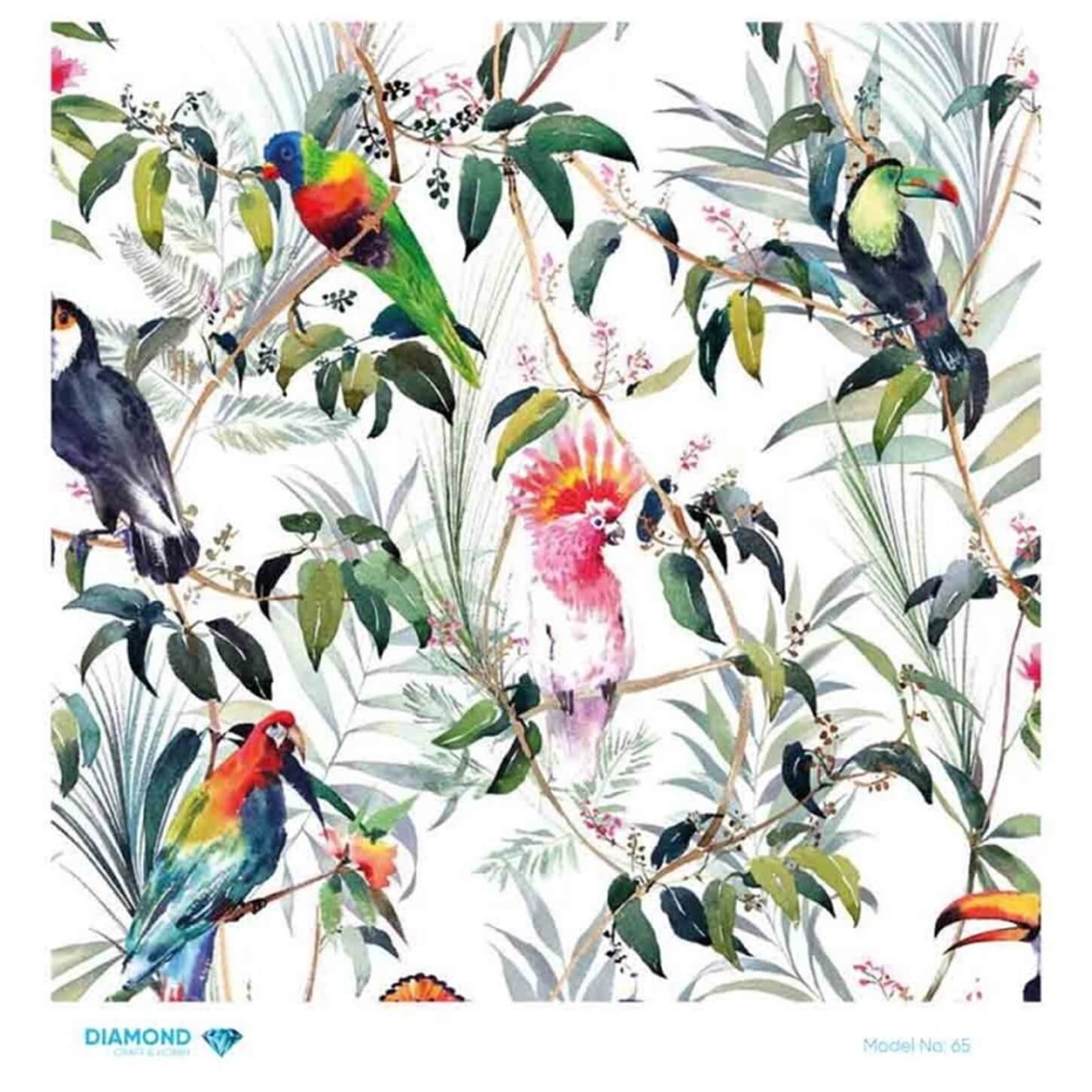 Декупаж рисовой бумагой с бриллиантами 65