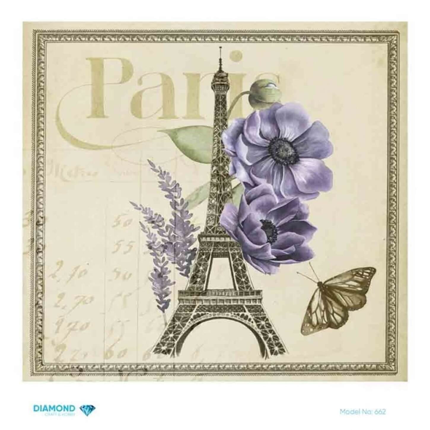 Алмазная рисовая бумага для декупажа 662