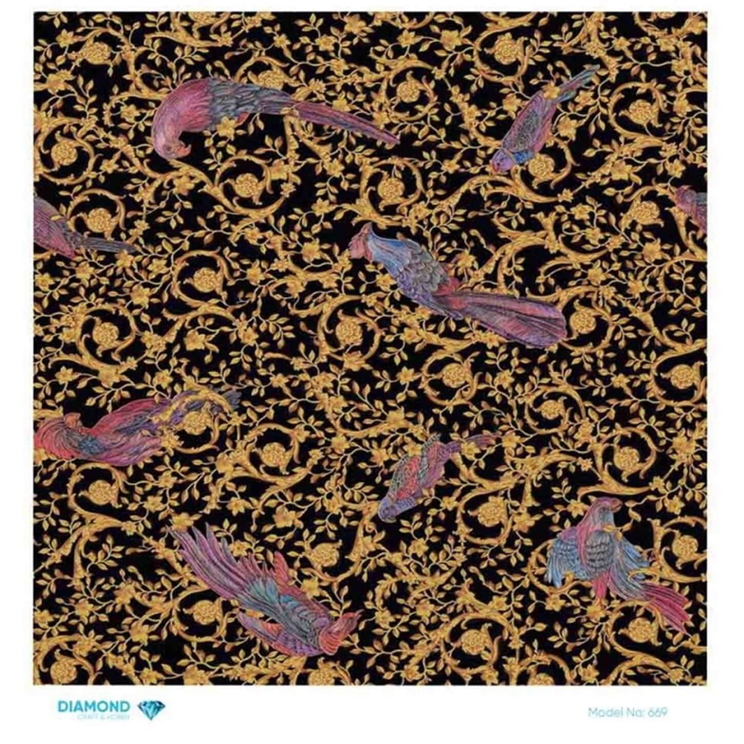 Алмазная рисовая бумага для декупажа 669