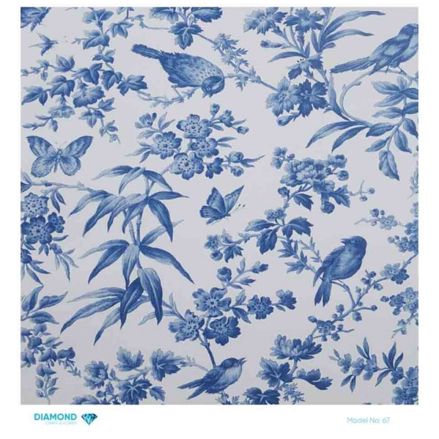 Декупаж рисовой бумагой с бриллиантами 67