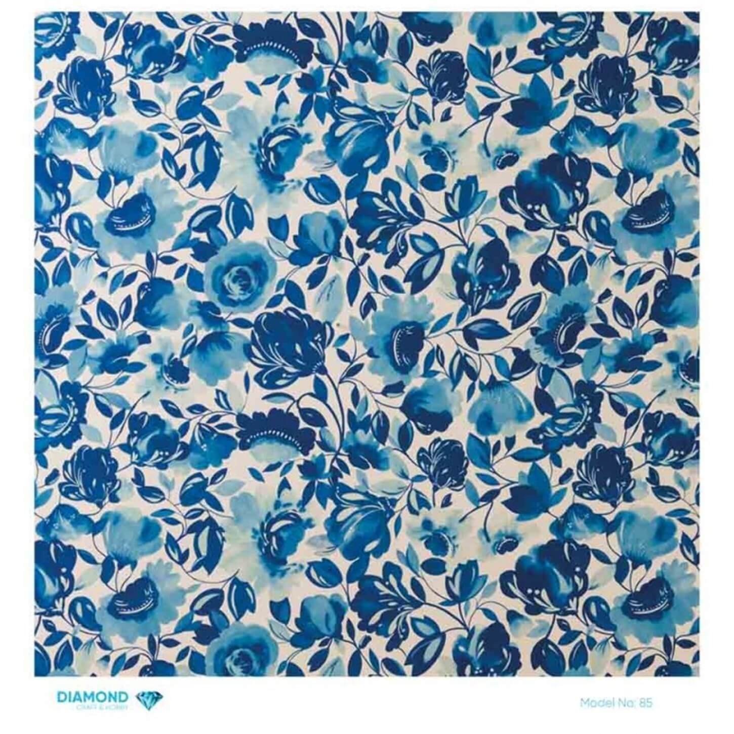 Декупаж рисовой бумагой с ромбиками 85