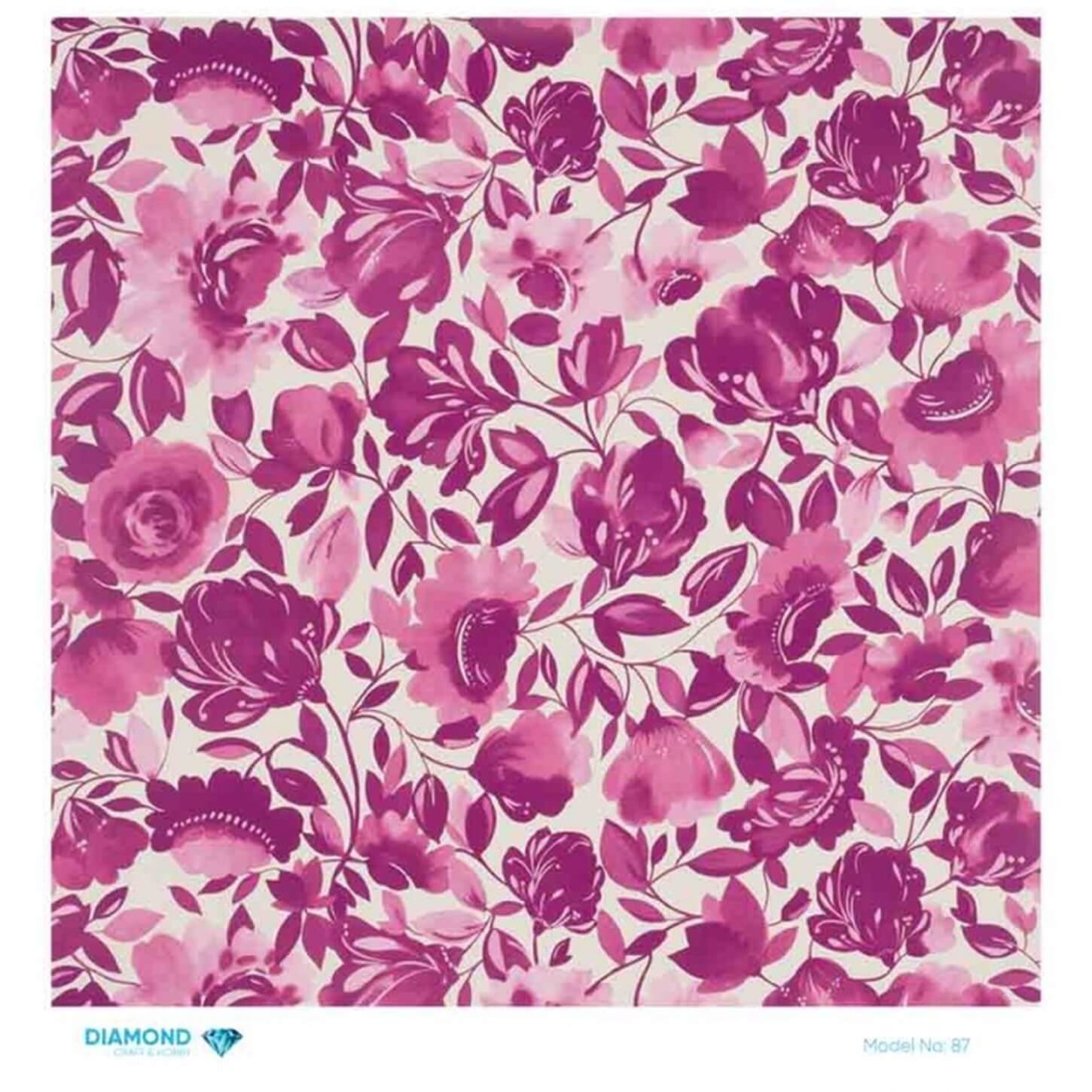 Декупаж рисовой бумагой с ромбами 87