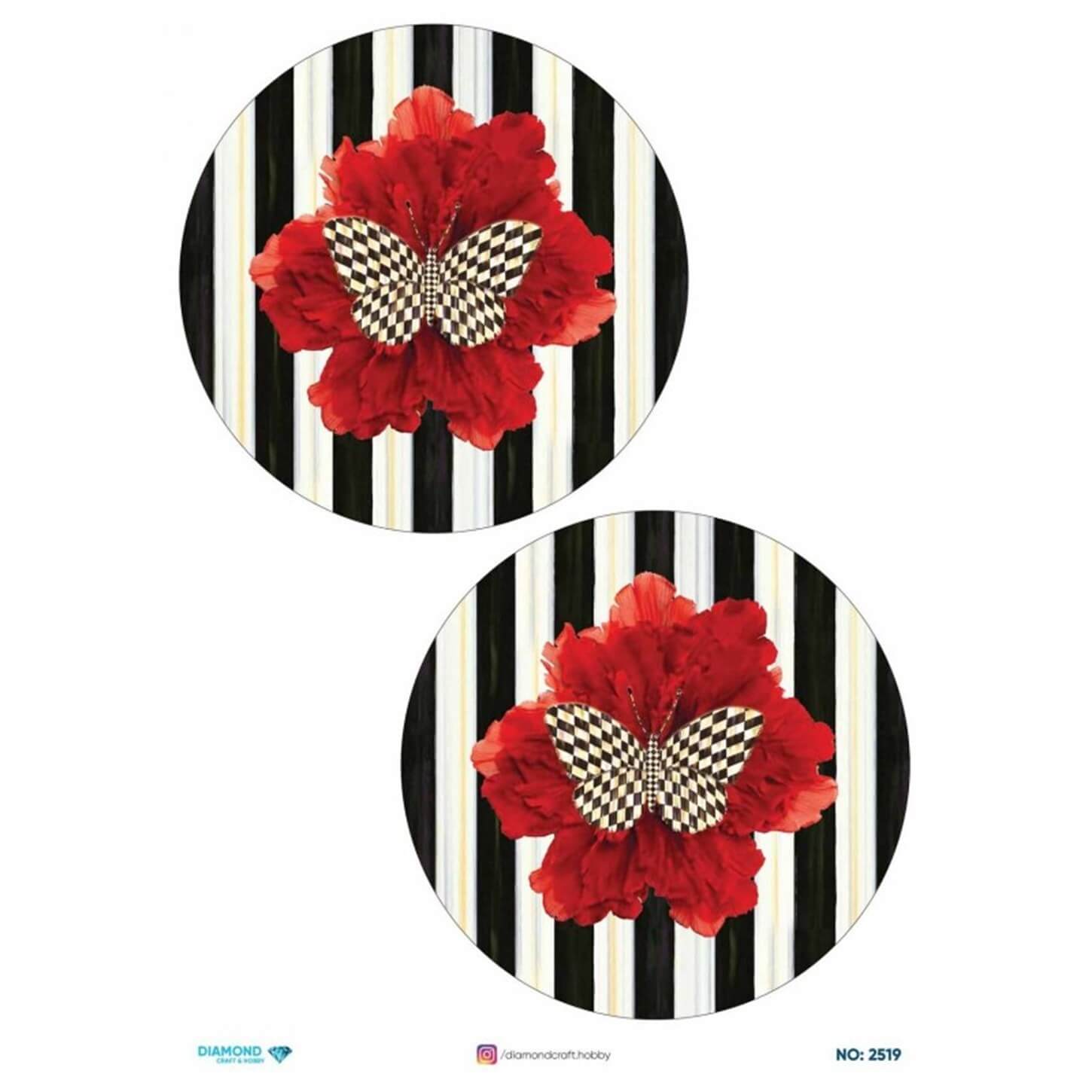 ديكوباج ورق الأرز الماسي2519