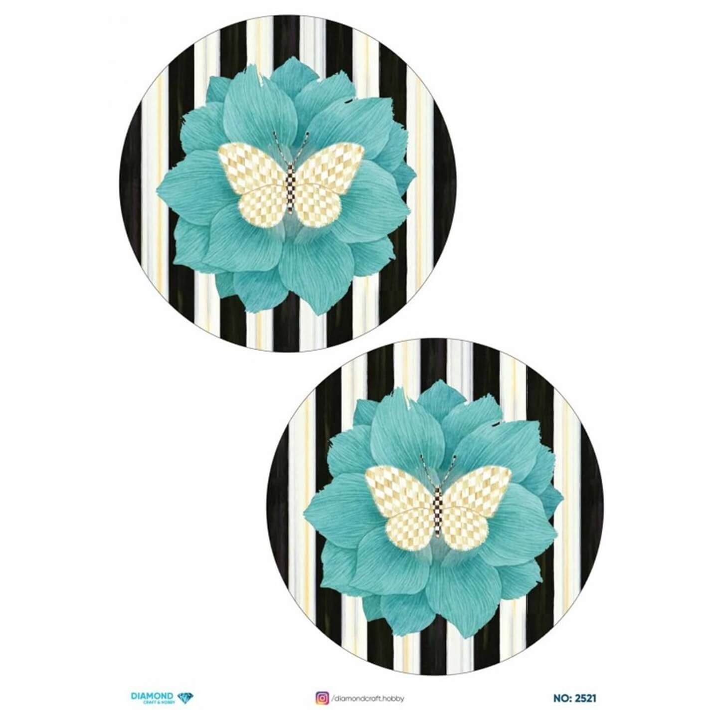 ديكوباج ورق الأرز الماسي2521